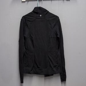 Lululemon Bhakti Yoga Jacket Size 12 Black Stretch Side Zip Yoga Pockets